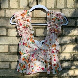 REVOLVE Luella Top in Ivory Floral, House of Harlow Collection